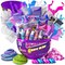 GirlZone Egg Surprise Galaxy Slime Kit for Girls, 39 Pieces to Make Glow in The Dark Slimes, DIY Slimes with Glitter, Fun Slime Kits for Girls 10-12, Fun Easter Gift